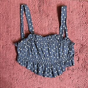 Urban Outfitters Polka Dot Ruffle Top